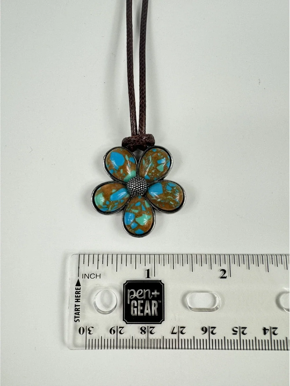 Fashion Jewelry Brown Corded Flower Pendant Women's Necklace
